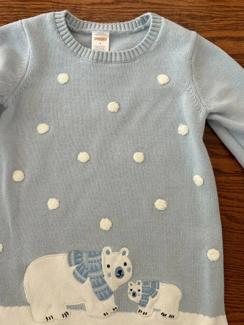Gymboree Girls' Polar Bear Peplum Sweater Dress Size 8